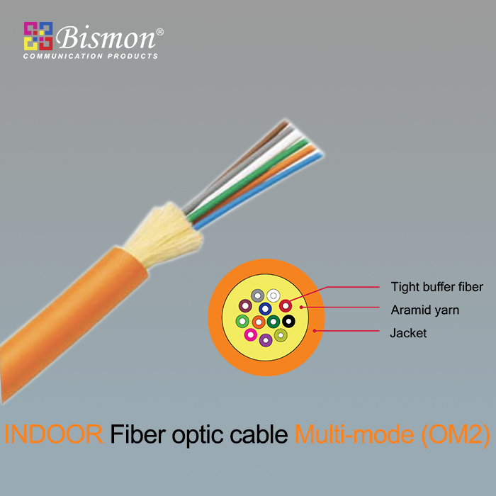 - Indoor Fiber optic cable Multi-mode LSZH (OM2)